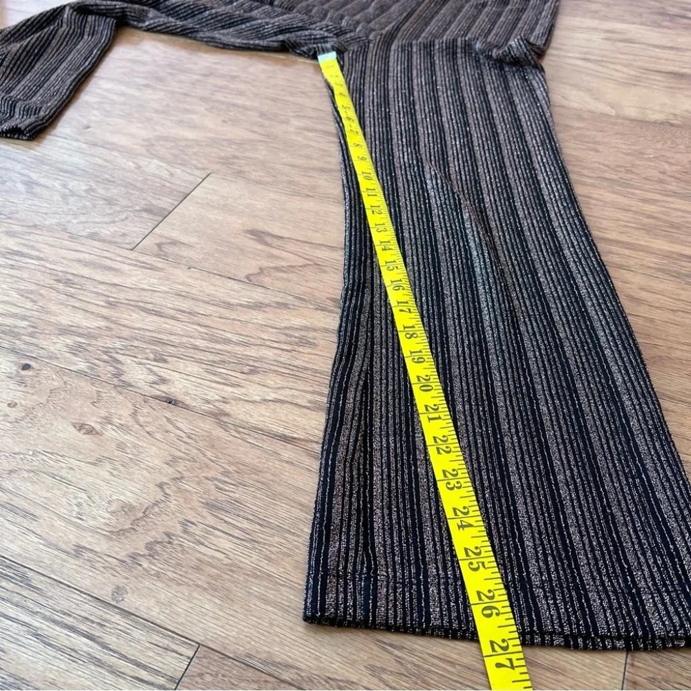 Reformation Womens Alix Pant Retro Flared Leg Small Black Rose Gold 90s Style - Picture 9 of 12